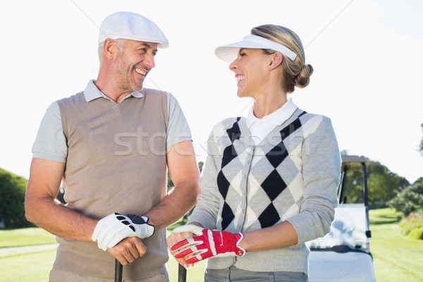 Mutlu golf çift karşı diğer golf Stok fotoğraf © wavebreak_media