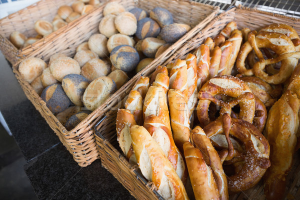 Foto stock: Cesta · relleno · delicioso · pan · galleta · salada · panadería