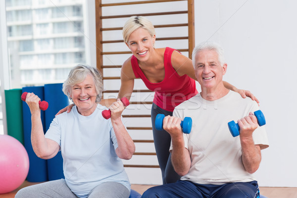 Stockfoto: Gelukkig · vrouwelijke · portret · fitness