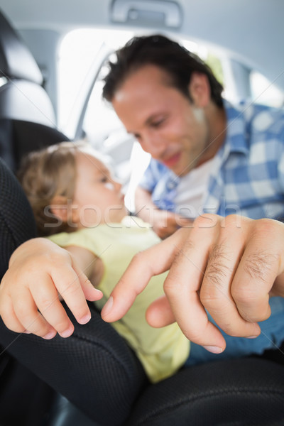 Padre bebé coche asiento familia nina Foto stock © wavebreak_media