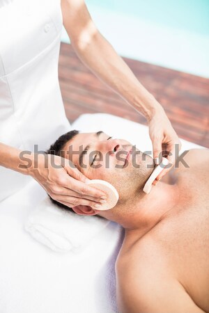 Foto stock: Hermosa · morena · masaje · spa