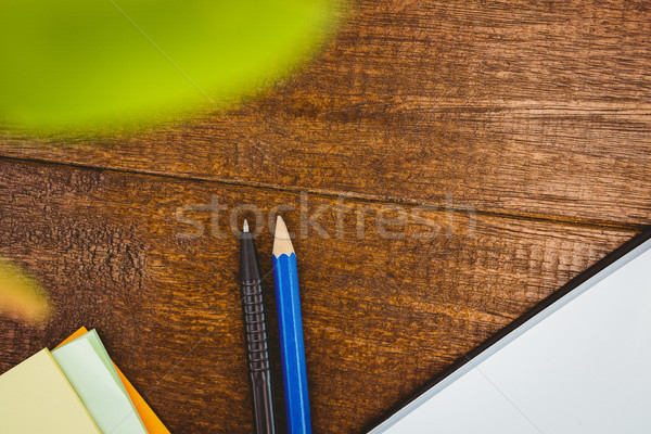 Close up view of pen and pencil Stock photo © wavebreak_media