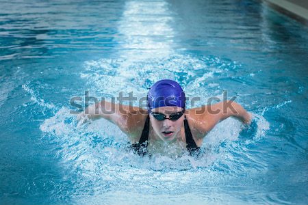 Passen Mann Schwimmen Schwimmbad Wasser glücklich Stock foto © wavebreak_media