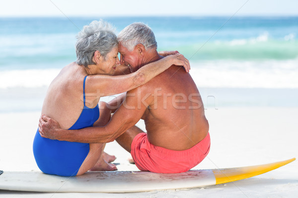 Bonitinho maduro casal sessão prancha de surfe praia Foto stock © wavebreak_media