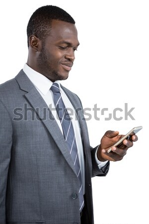 бизнесмен мобильного телефона белый веб весело мяча Сток-фото © wavebreak_media