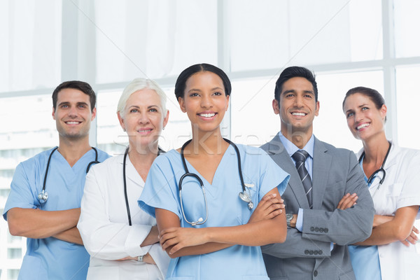 Stock photo: Portrait of confident doctors with arms crossed