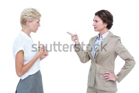 Işkadınları şiddetli tartışma ofis beyaz ekran Stok fotoğraf © wavebreak_media