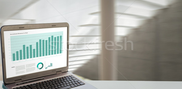 Composite image of business interface with graphs and data Stock photo © wavebreak_media