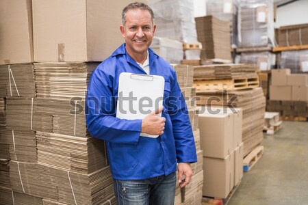 Manual trabalhador armazém retrato em pé homem Foto stock © wavebreak_media