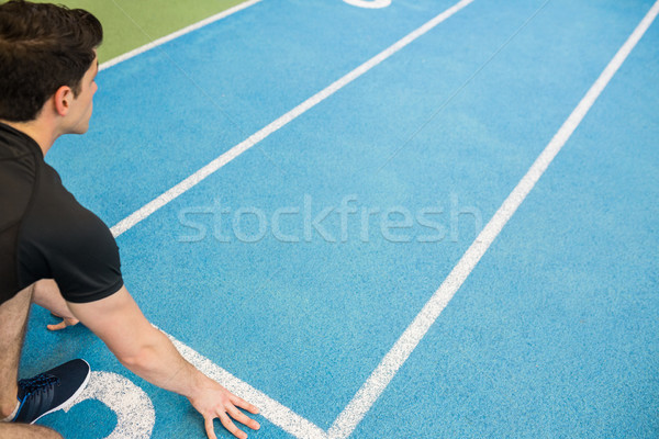 Fit man at the starting line Stock photo © wavebreak_media