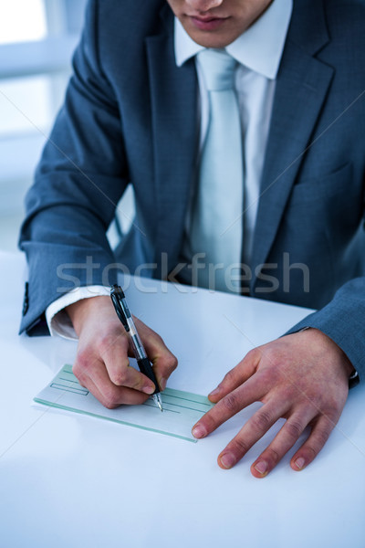 Close up view of a cheque Stock photo © wavebreak_media