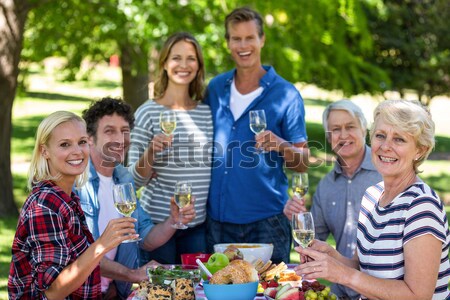 Table à manger portrait souriant femme maison [[stock_photo]] © wavebreak_media