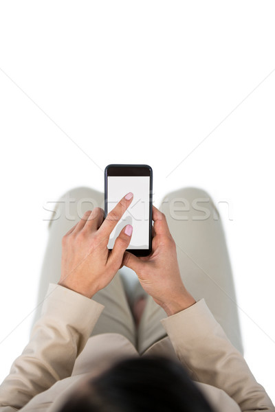 Stock photo: Businesswoman using mobile phone