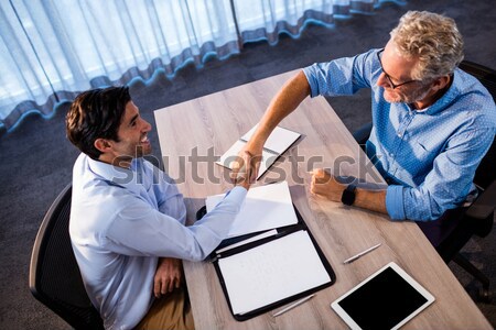 Stock foto: Porträt · jungen · Studenten · Test · Klassenzimmer · Frau