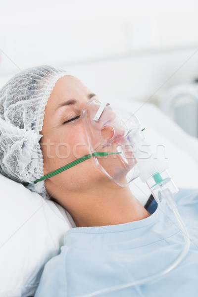 Female patient receiving artificial ventilation Stock photo © wavebreak_media
