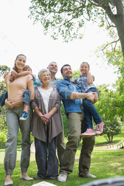 Portrait of extended family at park Stock photo © wavebreak_media