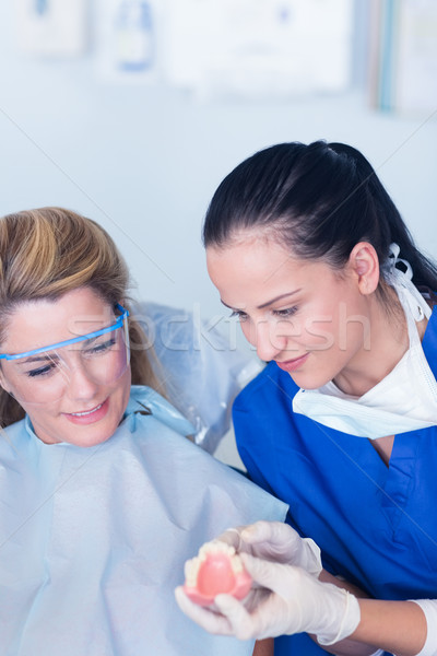 Dentiste patient modèle dents dentaires [[stock_photo]] © wavebreak_media