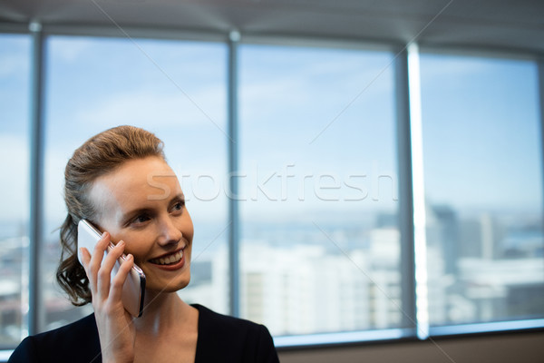 Smiling businesswoman talking on mobile phone Stock photo © wavebreak_media