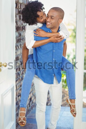 [[stock_photo]]: Souriant · grand-mère · petite · fille · séance · ensemble · lit