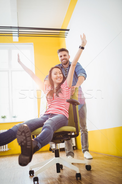 Portrait of happy business people enjoying at creative office Stock photo © wavebreak_media