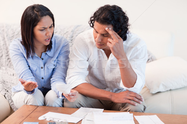 Young couple talking about financial problems Stock photo © wavebreak_media