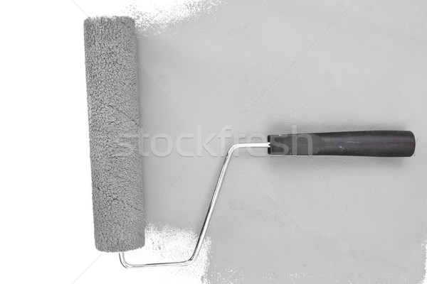 Horizontal grey brush stroke against a white background Stock photo © wavebreak_media