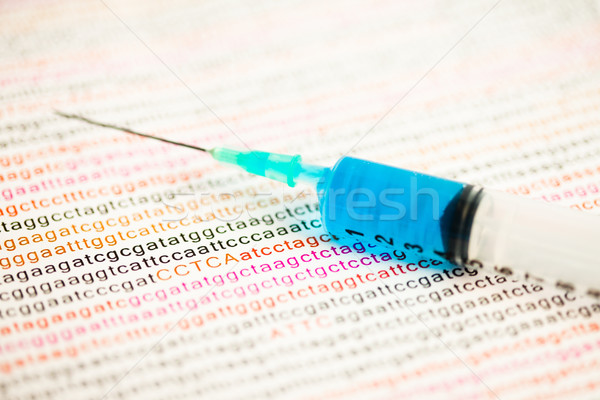 Syringe put on dna analysis Stock photo © wavebreak_media