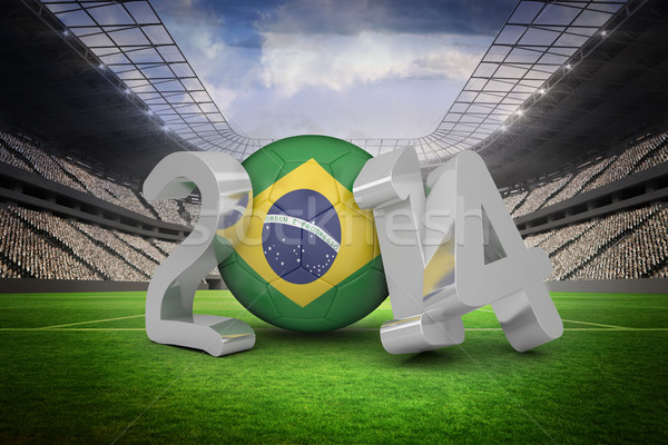 Brazília világ csésze 2014 óriási futball Stock fotó © wavebreak_media
