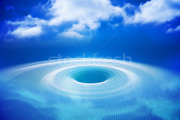 Digitally generated hole with blue light Stock photo © wavebreak_media