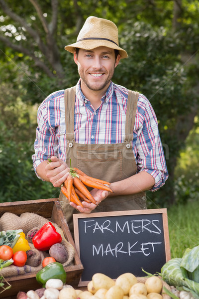 Сток-фото: фермер · органический · рынке
