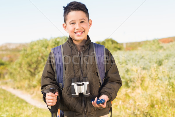 Peu garçon randonnée montagnes enfant [[stock_photo]] © wavebreak_media