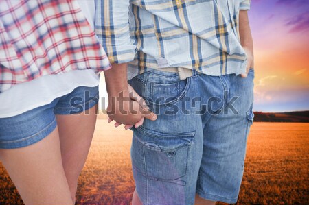 изображение пару проверить джинсовой Сток-фото © wavebreak_media