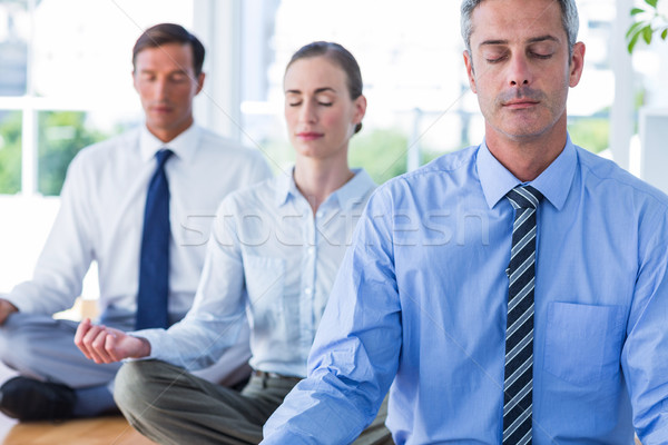 [[stock_photo]]: Gens · d'affaires · yoga · étage · bureau · femme · fitness