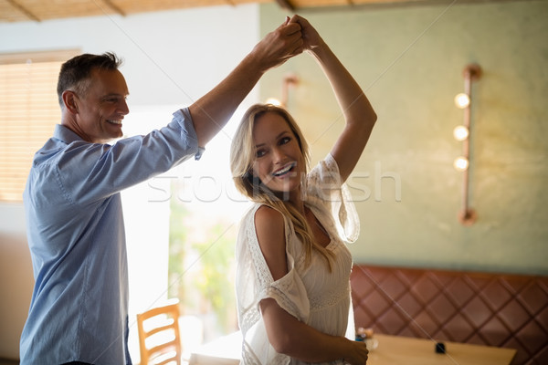 [[stock_photo]]: Couple · danse · ensemble · restaurant · romantique · amour