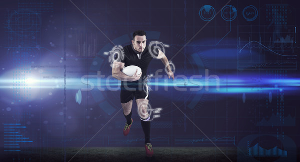 Obraz rugby gracz uruchomiony piłka Zdjęcia stock © wavebreak_media