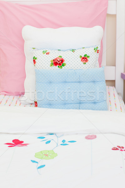 Close-up of a little girl's bed at home Stock photo © wavebreak_media