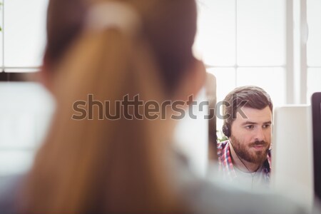 Foto stock: Olhando · vazio · servidor · torres · entrada · computador