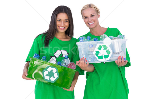 Enivromental activists holding box of recyclables Stock photo © wavebreak_media