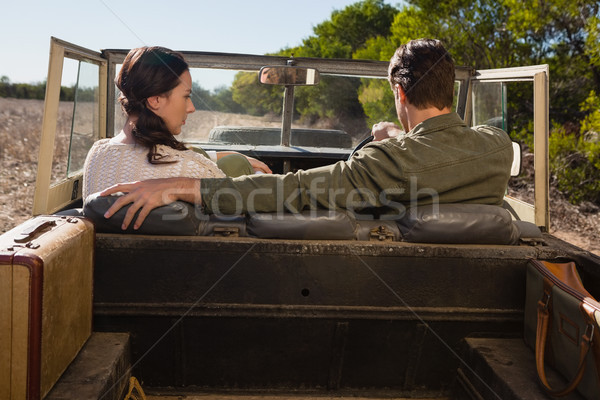 Foto stock: Homem · mulher · condução · estrada