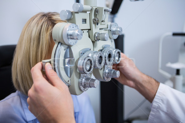 女 病人 視力測試 診所 女子 商業照片 © wavebreak_media
