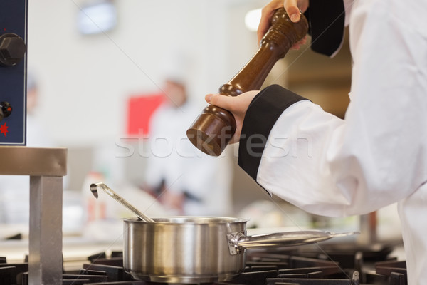 Szakács bors leves edény tűzhely konyha Stock fotó © wavebreak_media