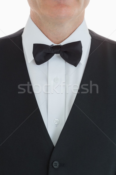 Foto stock: Enfocar · hombre · traje · negro · pie