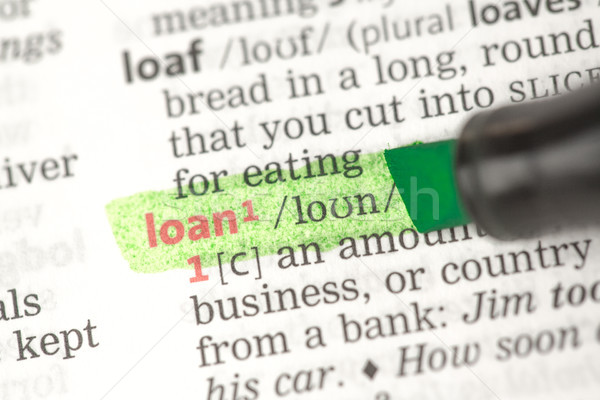 Loan Definition Highlighted In Green Stock Photo C Wavebreak Media