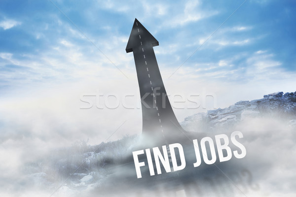 Find jobs against road turning into arrow Stock photo © wavebreak_media
