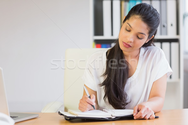 Młodych kobieta interesu piśmie dziennik piękna Zdjęcia stock © wavebreak_media