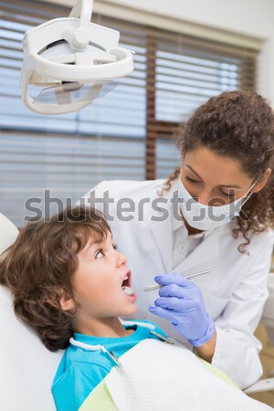 Foto d'archivio: Dentista · piccolo · ragazzi · denti · dentisti