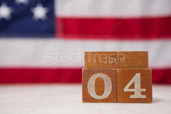 Datum blokken Amerikaanse vlag achtergrond vlag Stockfoto © wavebreak_media