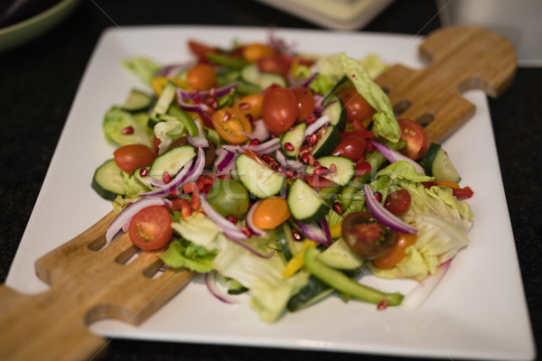 Vers salade keuken home familie Stockfoto © wavebreak_media