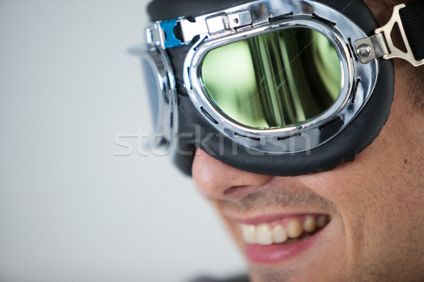 человека темные очки белый счастливым Сток-фото © wavebreak_media