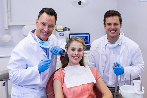 Portrait of smiling dentists and female patient Stock photo © wavebreak_media